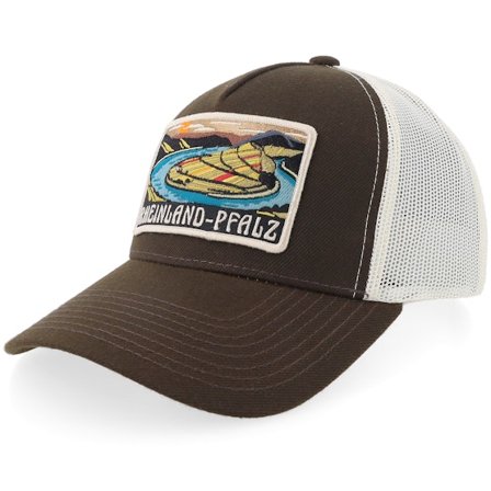 Wild Spirit - Bundesland Rheinland-pfalz Brown/Stone A-frame Trucker Trucker Brown Cap - @ Hatstore