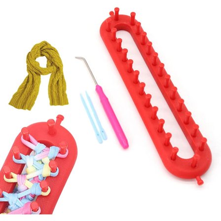 Stickmaskin, (röd, 26cm, 1 set) Runda Stickmaskiner, Set av