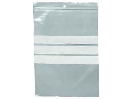 Blixtlåspåse med skrivfält 80x120mm 100/fp - Lyreco - Emballage och lagerutrustning - Blixtlåspåsar - Med skrivfält