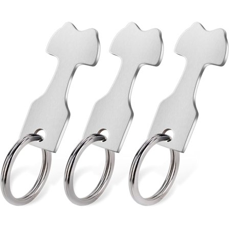 Nøgle til indkøbsvogn i rustfrit stål - Aftagelig nøgle til indkøbsvogn