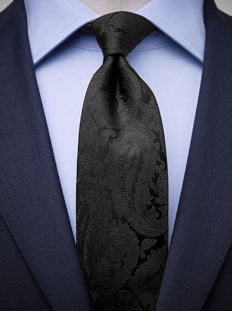 John Henric Men's Black Tie Formal Size 8
