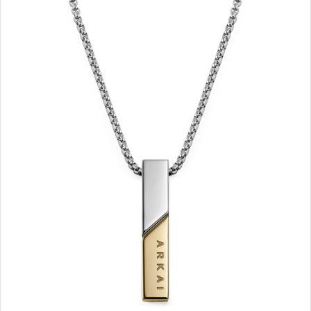 Rico Silver-tone & Gold-tone Pendant Necklace for Men - Steel necklaces