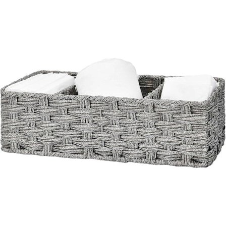 Toilet Organizer, Tank Kurv, Badeværelsesopbevaring, Grå CWV