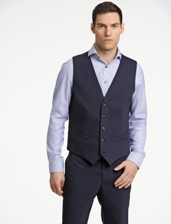 Lindbergh Black Technical Stretch Waistcoat - Navy - 54