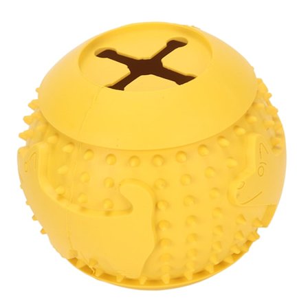 Hundegodbitleke Ball IQ Trening Tannrengjøring Gummi Hund Lekkasje Matball for Hunder Valper Kjæledyr