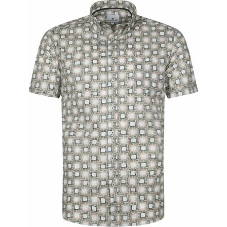 State of Art, Shortsleeve Overhemd Grijs, Heren, Maat:L,Katoen,print