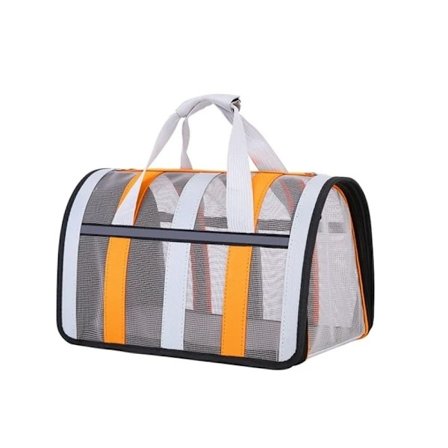 Sammenleggbar kjæledyrbæreveske, myk sammenleggbar kjæledyrreiseveske med stor kapasitet og flere nettingpaneler, pustende kjæledyrbærere godkjent for