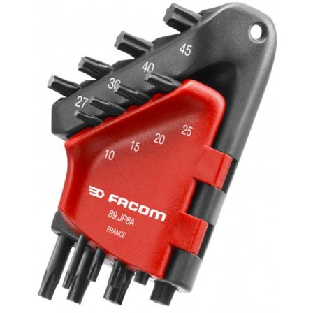 Facom 89S.JP8A Torxnyckelsats T10-T45, 8 st, Handverktyg