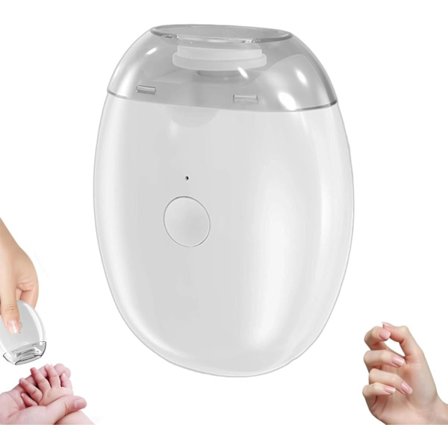 1/2 STK Elektrisk neglefil USB, Automatisk negleklipper med LED, 3 hastigheter, Stillegående for baby og voksne