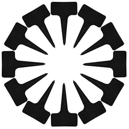 100 stk Plastplantemerker Etiketter T-type Etikettmerker Plante Skilt Hage Blomsterpotte Merke For Frø Pottede Urter