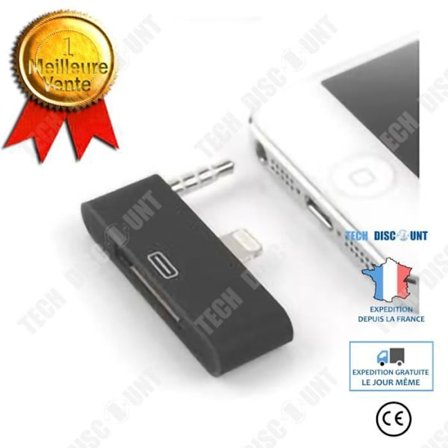 Ljudadapter och laddare - TD - iPhone 4/4S till iPhone 5/5S - Plug and Play - Svart - 1 års garanti