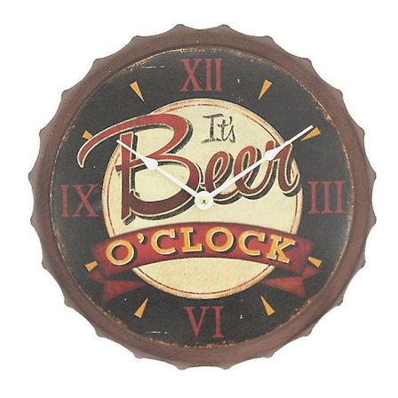 Väggklocka i flaskkorksstil - Metall, Kreativ Dekorativ Klocka