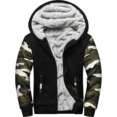 Herre Pullover Termisk Sherpa Foret Jakker Vinter Træning Fleece Hoodie Fuld Lynlås Uld Varme Tykke Frakker Ydertøj
