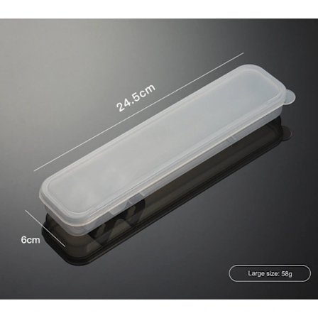 Bærbart Rejsesæt med Bestik Husholdningsbestik, Genanvendeligt Bestiksæt, Rejse Camping Bestik Opbevaringsboks Transparent