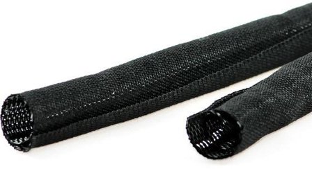 VALUE fabric hose SNAP for cable bundling, schwarz, 25 m