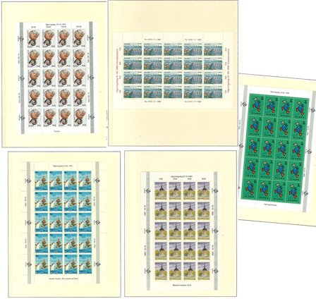 Åland - Samling af helark i 1 ringbind - Postfrisk