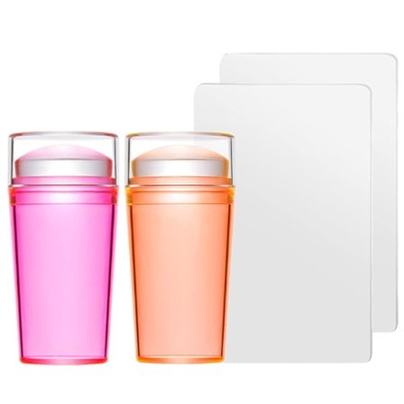 Multifunksjonelle franske negletippstempler, brukervennlig neglekunsttrykktilbehør med avtakbar og vaskbar forsegling, for salong eller hjemme-DIY 