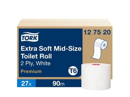 Tork Toalettpapper Mid-size T6 vit - Lyreco - Städ och hygien - Toalettpapper och torkpapper - Toalettpapper - rulle