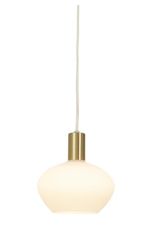 Aneta Lighting BELL vinduspendel, matt messing/hvit, E14, 4m ledning, støpsel og brytere