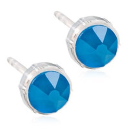 Blomdahl Örhängen MP Medical Plast 6mm Electric Blue