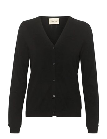 Crdela Knit Cardigan Black Cream