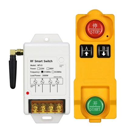 Industriell DC12V 48V 4CH trådlös fjärrkontroll LED-ljusomkopplare Reläutgång Radio RF-sändare 315/433 MHz 220V