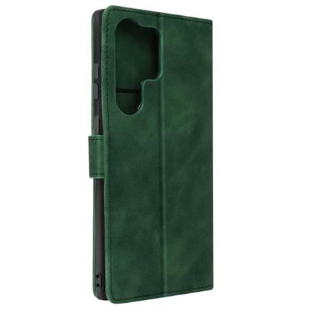 Forcell Tender Book Grönt plånboksfodral till Samsung S23 Ultra - AVIZAR - Hårt - Videostöd Grön