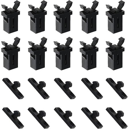 10 par svarte reservedeler for Brabantia 3 til 50 liters touch top lokk