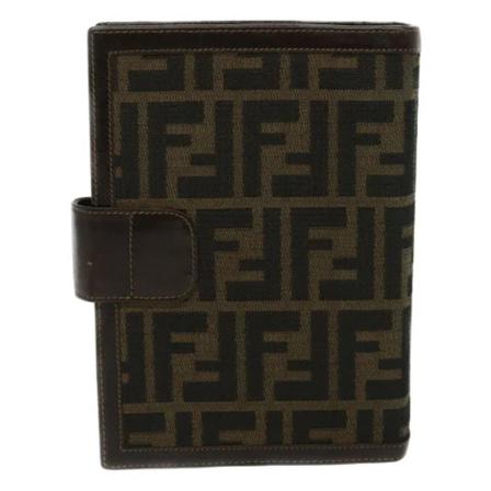 Fendi Vintage Pre-owned Canvas Agendas Brun, unisex Vintage Accessories, Størrelse: ONE Size