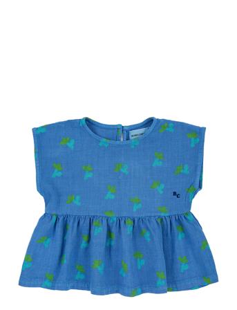 Sea Flower All Over Blouse Dresses & Skirts Dresses Casual Dresses Short-sleeved Casual Dresses Blå Bobo Choses*Betinget Tilbud
