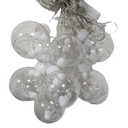 Ljusslingor, kristallkulor Ljusslingor med varmt vitt