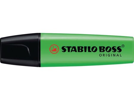 STABILO Överstrykningspenna BOSS Original grön snedskuren spets 2+5mm - Lyreco - Kontorsmaterial - Pennor - Överstrykningspennor
