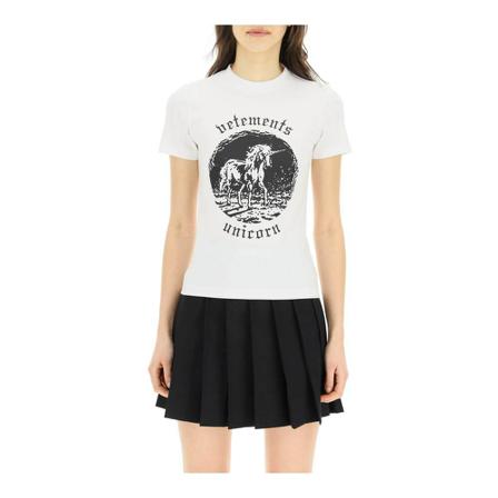 Vetements double unicorn t-shirt Hvid, Dame T-shirts