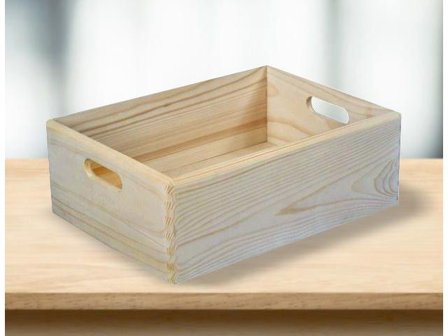 Trälåda 40x14x30 cm - Lyreco - Skolmöbler och inredning - Förvaringsmöbler - Backar, boxar och korgar