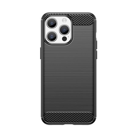 Joustava hiilikuvioinen kotelo iPhone 15 Pro Max Carbon Case - musta