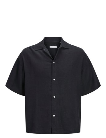 Jjwayne Solid Resort Shirt Ss Black Jack & J S