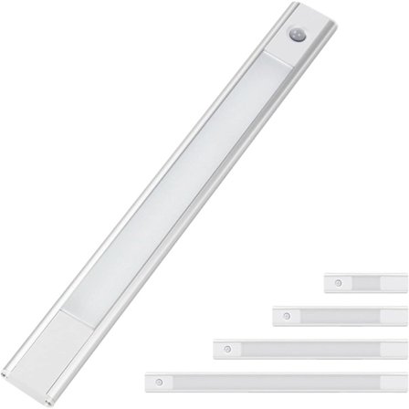 Under skåpsbelysning, rörelsesensor, varmt ljus, USB-laddningsbar (12 tum)