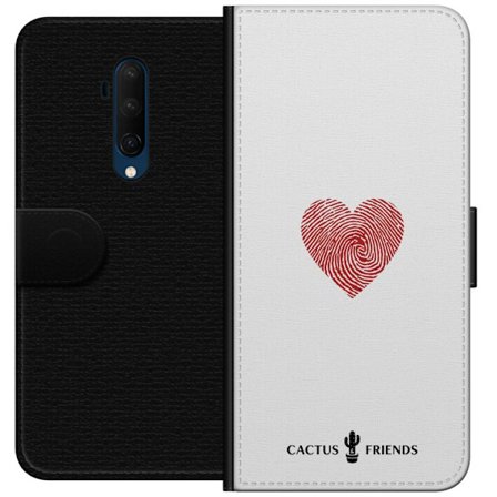 Kompatibel Tegnebogsetui til OnePlus OnePlus 7T Pro Cactus and Friends - Fingerprint Love