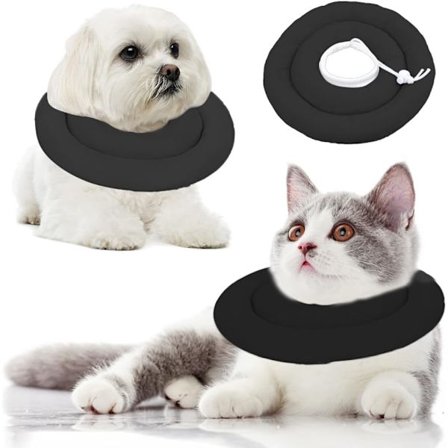 Kattekrage, Myk Justerbar Kjæledyr Kattunge Valp Gjenopprettingskrage Anti-Likk Beskyttende Krage