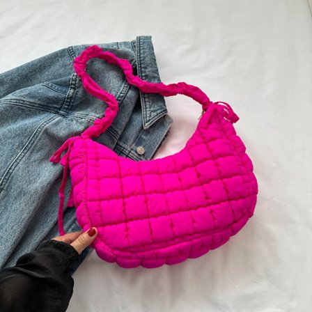 Axelväska Puffy Handväska ROSE RED