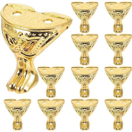 Jalat huonekaluille antiikki laatikon jalat 12 kappaletta puukotelo korut rintakehä säilytys kulmasuojat metallijalat jalat huonekalutarvikkeet 