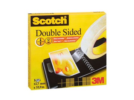 SCOTCH Dubbelsidig tejp 665 transparent 12mm x 33m - Lyreco - Kontorsmaterial - Tejp lim och häftmassa - Tejp - Dubbelhäftande