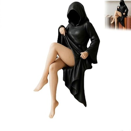 Mystisk Staty - Gotisk Dekor av Hartsstaty, Mystisk Bokhylla Skulptur