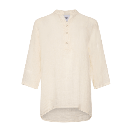 Tiffany 17661, Shirt, Linen - Butter Cream Blusar Dam Vit M/L