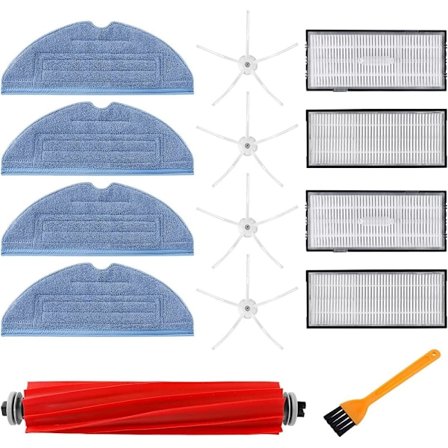 KEEPOW 8 Trasor för Roborock S7 / S7+ / S7 MaxV / S7 MaxV Plus / S7 Maxv Ultra Mopprobot, Tillbehör för Roborock S7-serien, Tvättbar Ersättning