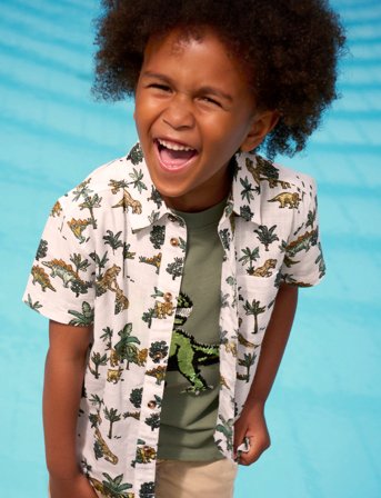 Minymo Shirt Ss Aop - White - 110