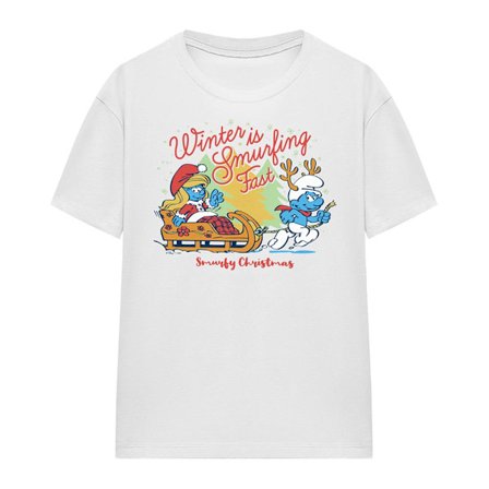 Smurfarna Dam/Kvinnor Vintern Smurfar Snabbt Jul T-shirt