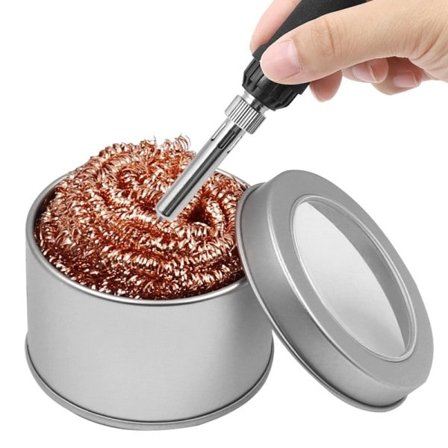 Puhdistus pallo juottamisen poisto juotto rauta verkko suodatin puhdistus suutin kärki kupari lanka puhdistusaine