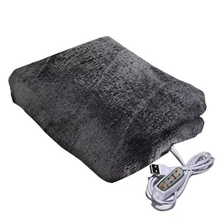 USB Elektrisk Varmeteppe Bærbar Plysj Kastepledd Bærbar Varm Sjal USB-lading
