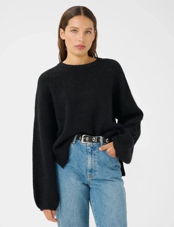 Gestuz Gzalpha Slit Pullover Noos - Black - XS